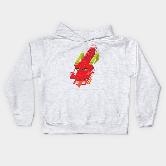 Cube dragon Kids Hoodie by Daniac's store